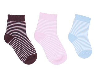 Set of socks isolated on white background