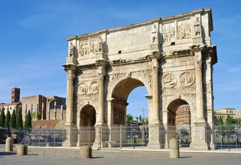 Fototapeta na wymiar Rom Konstantinsbogen - Rome Arch of Constantine 01