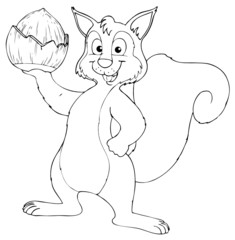 Eichhörnchen, Nuss, Haselnuss