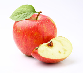 Ripe apple with slice