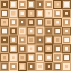 Squared brown seamless pattern.