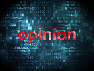 Fototapeta premium Marketing concept: Opinion on digital background