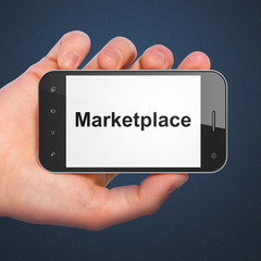 Marketing concept: Marketplace on smartphone