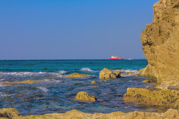 Beautiful photo Mediterranean Sea. Israel
