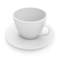 Empty Coffee Cup isolated on white background