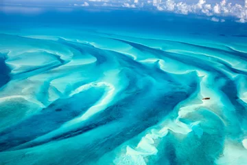 Foto auf Acrylglas Luftaufnahme Strand Bahamas Antenne