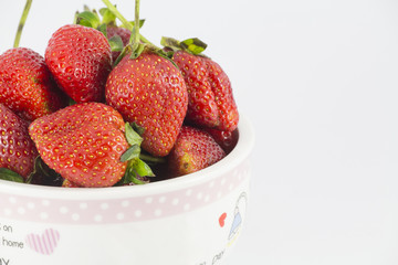 Fresh strawberries in a Cup