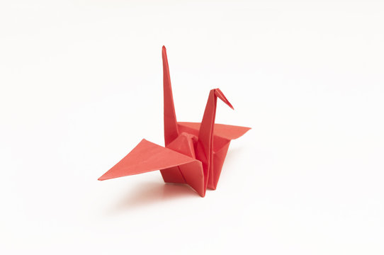 Red paper crane