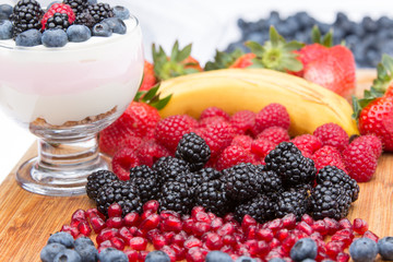 Preparing a delicious creamy fruit dessert