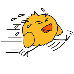 Fast Running Chick Bird