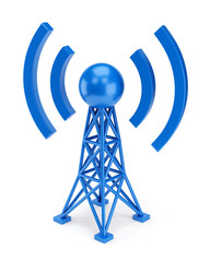Blue antenna icon