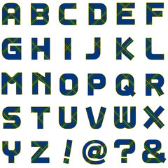 タータンチェック　アルファベット　大文字