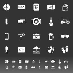 Journey icons on gray background