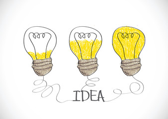 idea Light bulb vector icon