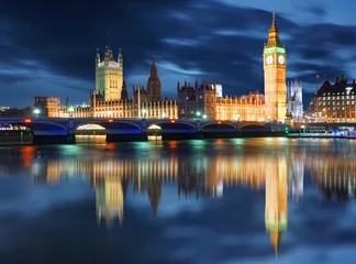 Deurstickers Big Ben and Houses of Parliament at evening, London, UK © TTstudio