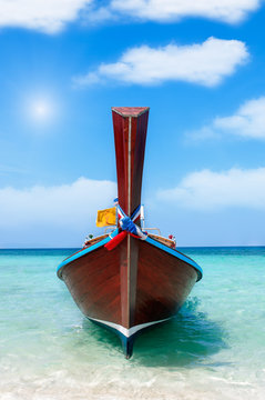 traditional longtail boat in Thailand
