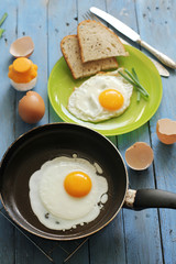 Egg for breakfast in the countryside