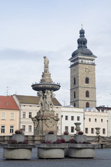 Fototapeta na wymiar Main square of Ceske Budejovice town
