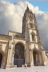 Obraz premium Cathedral of San Salvador in Oviedo, Spain