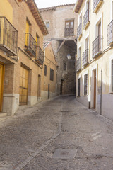 Fototapeta na wymiar old narrow medieval streets of the resort town of Toledo, Spain