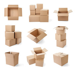 cardboard box package moving transportation delivery