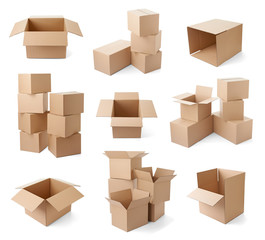 cardboard box package moving transportation delivery