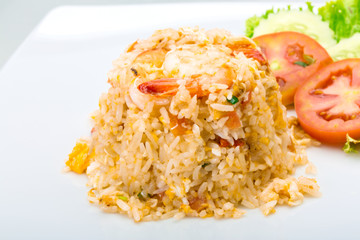 Fried rice with shrimps