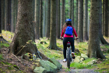 Healthy lifestyle - teenage girl cycling