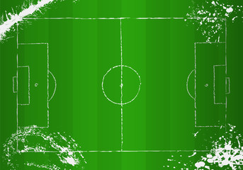 Fototapeta na wymiar Soccer o. Football tactical diagram, grunge style, vector