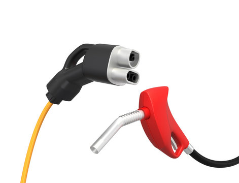 Gas nozzle and electric vehicle quick charger
