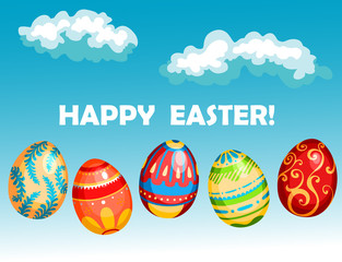 Happy Easter greeting card