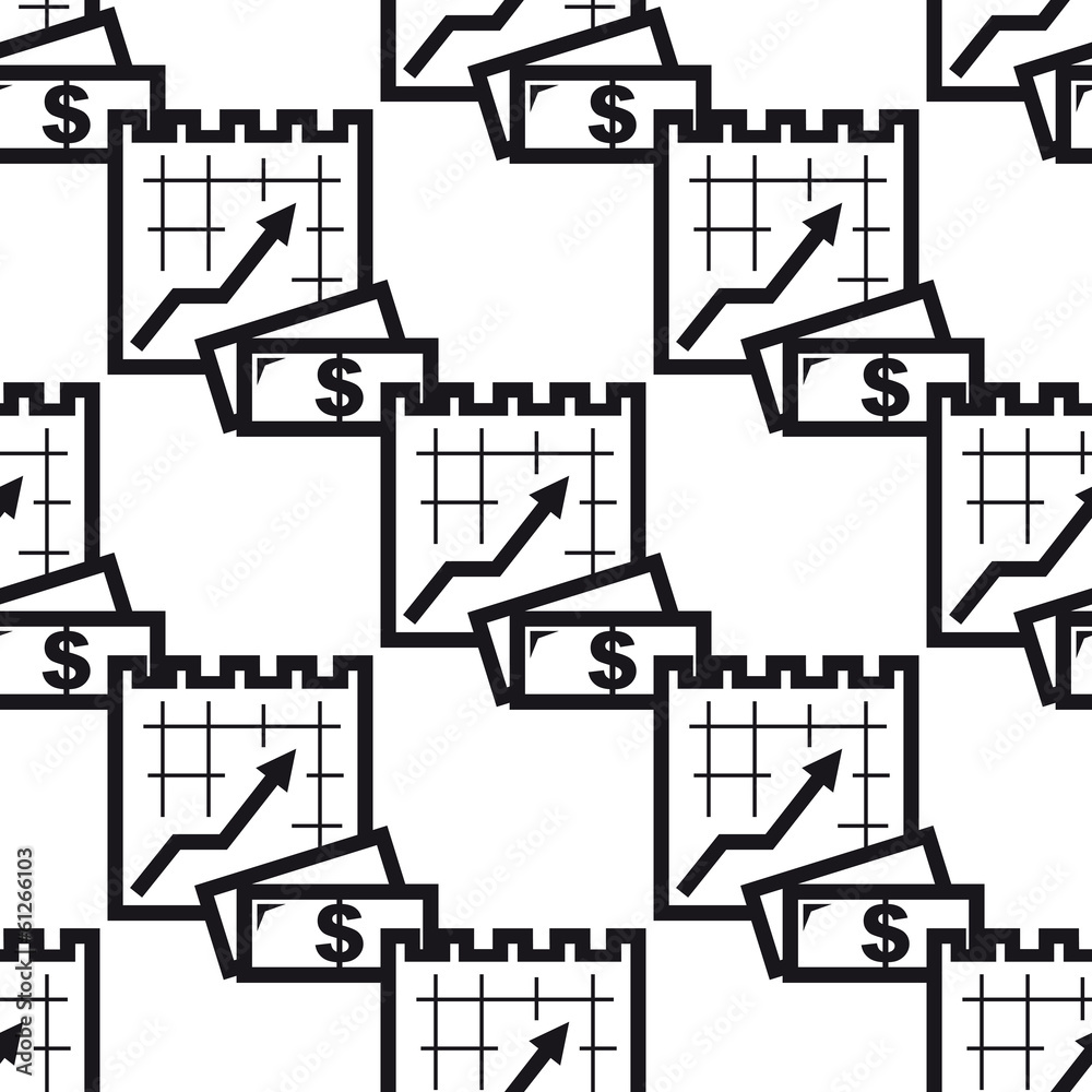 Poster Seamless background pattern with charts