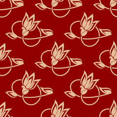 Repeat floral pattern in a seamless design