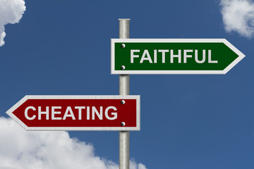 Obraz premium Cheating versus Faithful