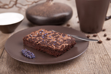 Saftiges Stück Schokoladenkuchen