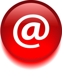 Fototapeta premium Круглая векторная иконка с изображением электронной почты