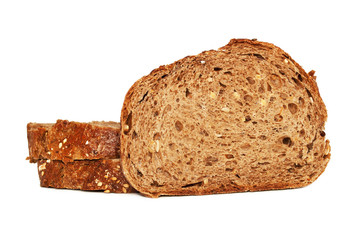 Fresh bread isolated, sliced ​​bread
