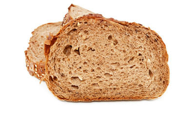 Fresh bread isolated, sliced ​​bread