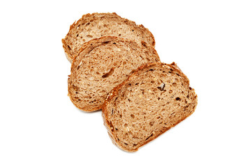 Fresh bread isolated, sliced ​​bread