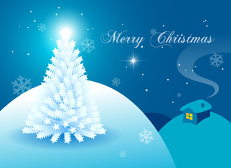 White Christmas card