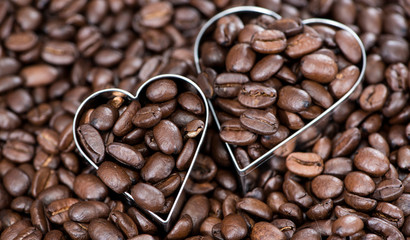Coffee Background (with Hearts)