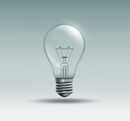 light bulb on a gray background