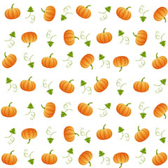 pattern of pumpkins on a white background