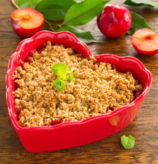 Plum crumble.