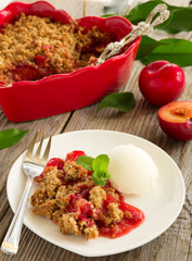 Plum crumble.