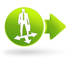 choisir sur symbole web vert