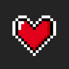 Vector pixel heart