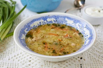 Rassolnik. Traditional russian soup.