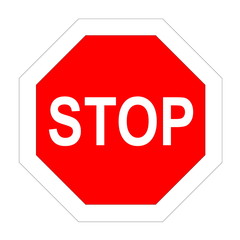 Stop road sign