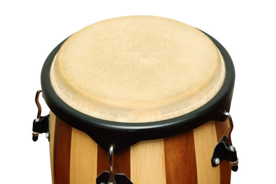 isolated  african conga drum